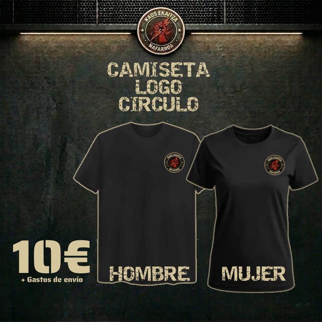 Gizonarentzako beltza kamiseta «Kaos Ekaitza» V01