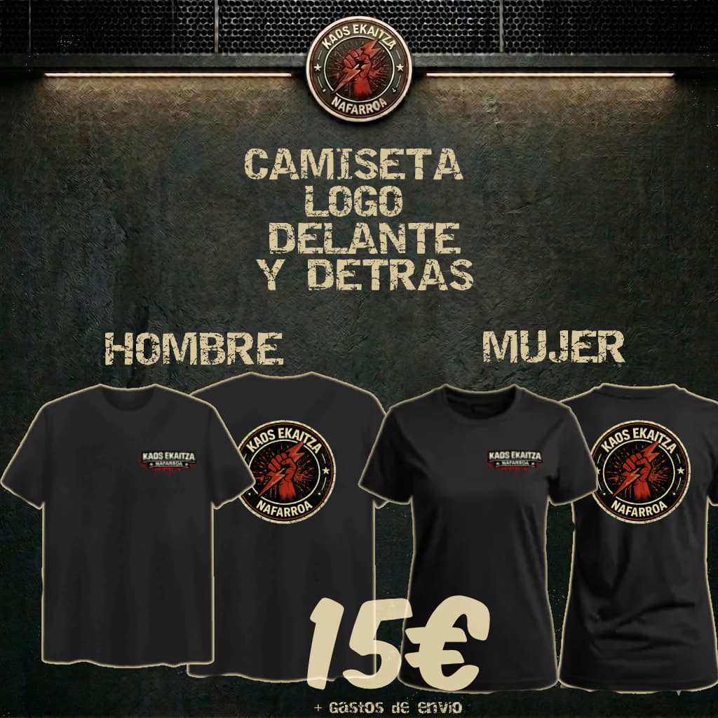 Emakumearentzako beltza kamiseta «Kaos Ekaitza»